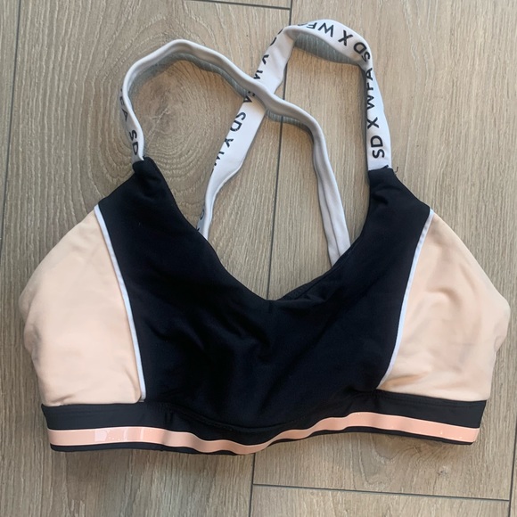 Sarah’s Day X White Fox Black Sports Bra - Picture 2 of 3